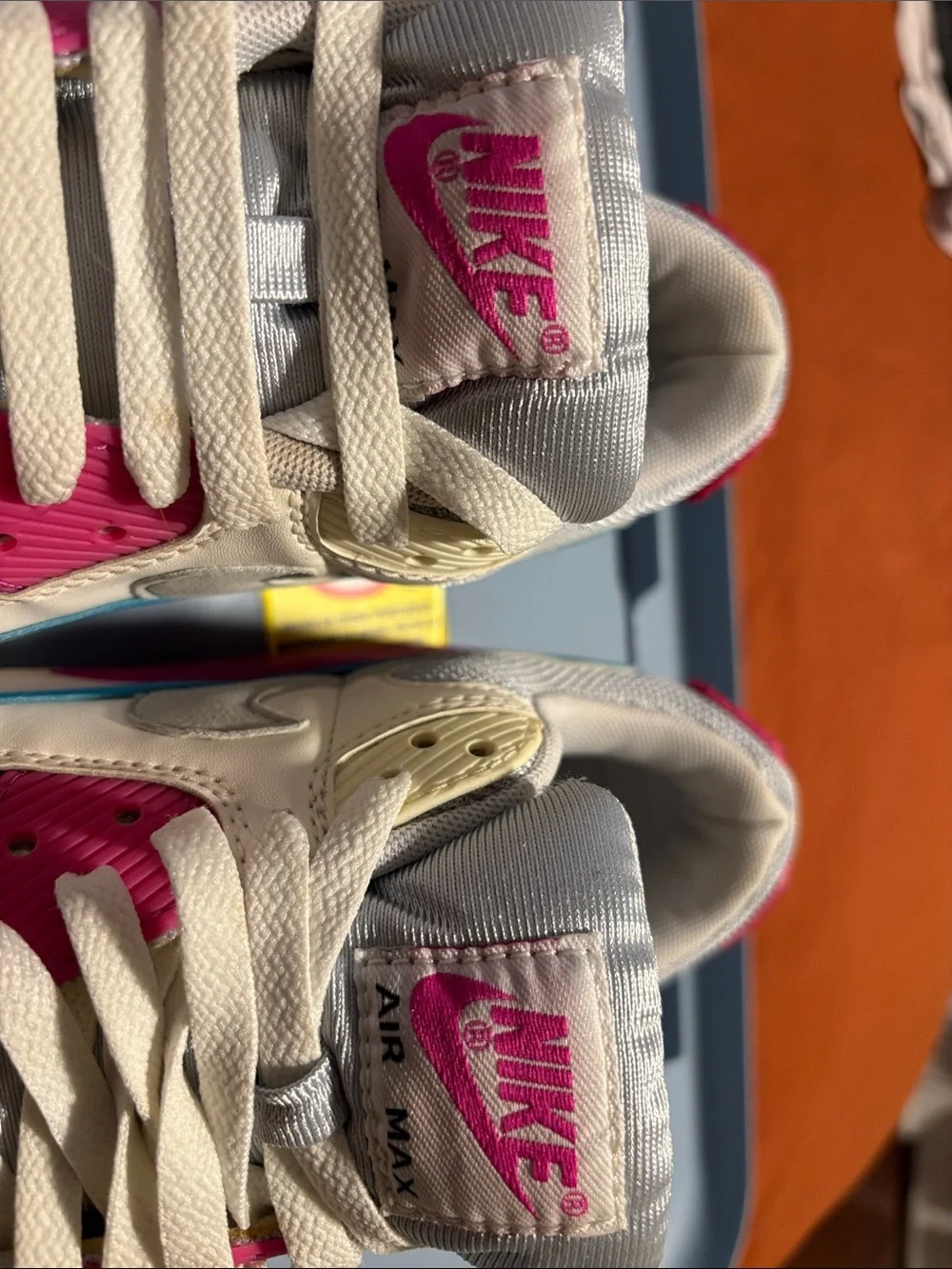 Nike Air Max Sneakers in Cream, Pink & Blue Classic
